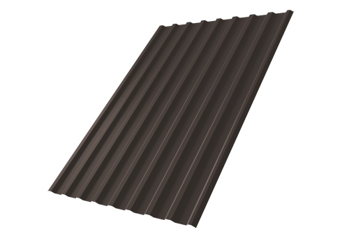 Профнастил С20R 0.45 PE RR 32 темно-коричневый