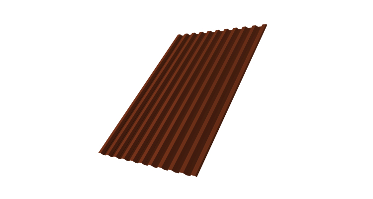 Профнастил С21 R 0,5 Satin RAL 3009 оксидно-красный