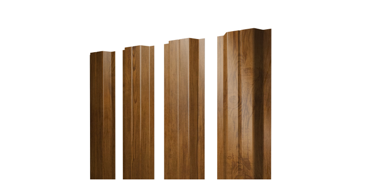 Штакетник П-образный A с прямым резом 0,45 Print-Double Elite Golden Wood