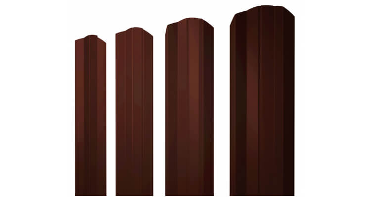 Штакетник М-образный А фигурный 0,45 Drap RR 32 темно-коричневый