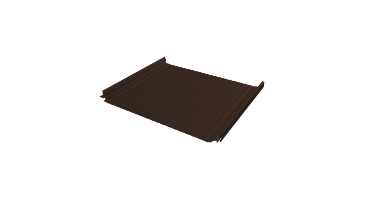 Кликфальц Pro Gofr Grand Line 0,5 Satin с пленкой на замках RAL 8017 шоколад