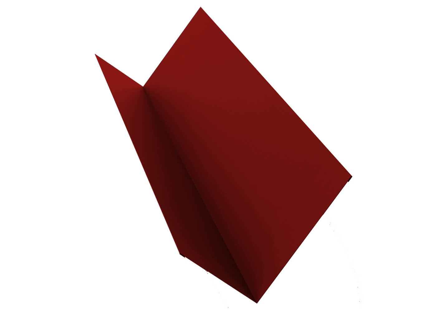 Планка примыкания 90х140 0,5 Satin с пленкой RAL 3011 коричнево-красный (2м)