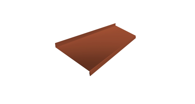 Отлив простой 200 0,5 Satin Matt RAL 8004 терракота (2м)