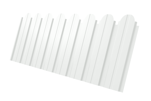 Профнастил С10B фигурный 0.5 Satin RAL 9003 сигнальный белый