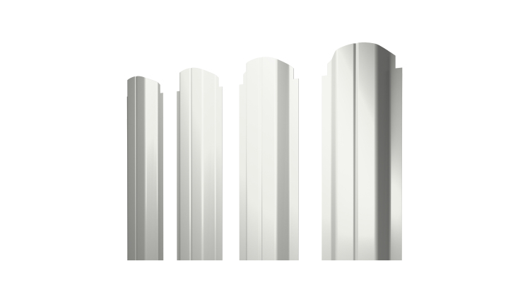 Штакетник П-образный A фигурный 0,45 PE RAL 9003 сигнальный белый