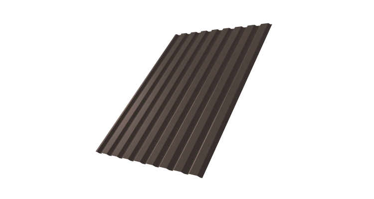 Профнастил С20A 0.5 Drap RR 32 темно-коричневый