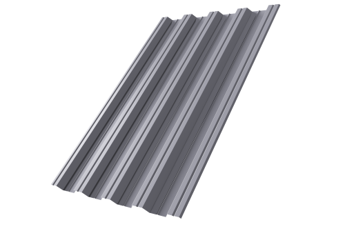 Профнастил НС44 0,5 Satin RAL 7004 сигнальный серый