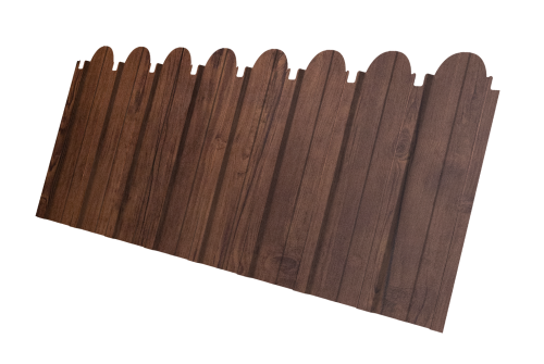 Профнастил C10A фигурный 0.45 Print-Double Premium с пленкой Cherry Wood Fresh
