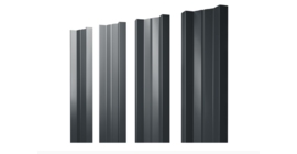 Штакетник М-образный А с прямым резом 0.45 PE RAL 7016 антрацитово-серый