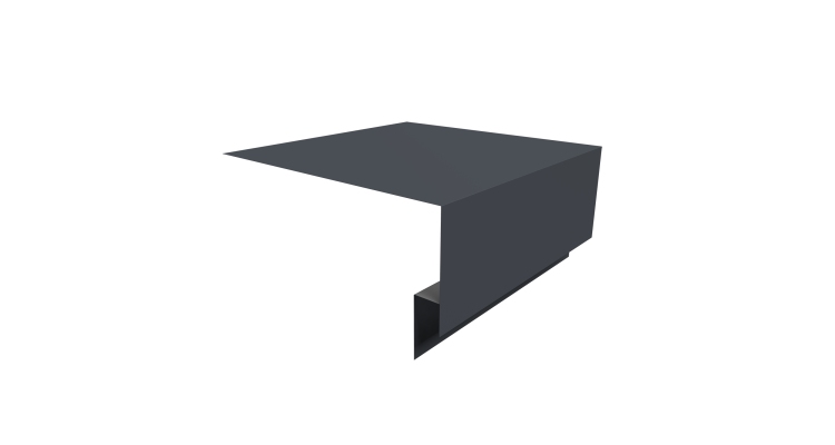 Планка околооконная сложная Блок-хаус new 250х75х27 0,45 Drap TX RAL 7024 мокрый асфальт (2м)