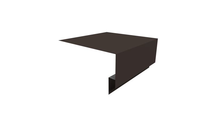 Планка околооконная сложная Экобрус Grand Line 250х75х25 0,45 Drap TX RR 32 темно-коричневый (3м)