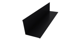 Угол внутренний 110х110 0,5 Satin с пленкой RAL 9005 черный (3м)
