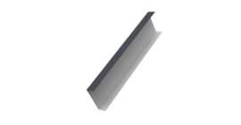 Декоративная накладка на столб универсальная 62х55 для забора жалюзи 0,5 Velur X RAL 7024 мокрый асфальт (1,8м)