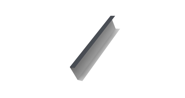 Декоративная накладка на столб универсальная 80х80 для забора жалюзи 0,45 Drap TX RAL 7024 мокрый асфальт (2м)