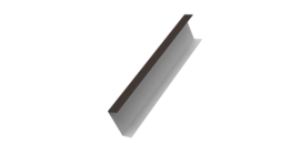 Декоративная накладка на столб универсальная 80х80 для забора жалюзи 0,5 Satin RR 32 темно-коричневый (1,8м)