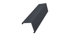 Декоративная накладка на столб универсальная угловая 60х60 для забора жалюзи 0,5 Velur X RAL 7024 мокрый асфальт (2,5м)