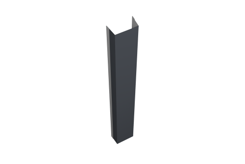 Крепежная планка нижняя Texas 0,7 PE RAL 7024 мокрый асфальт (3м)