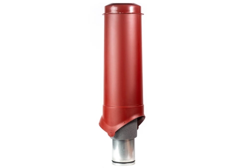 Выход вентиляции Krovent Pipe-VT 125/700 изолированный красный