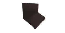 Планка примыкание верхнее к стене фальц Grand Line 150х130х20 0,45 Drap ST RR 32 темно-коричневый (3м)