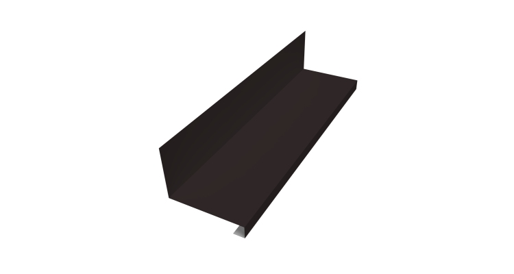 Планка примыкание нижнее к трубе для Кликфальц Pro 0,45 Drap TR RAL 9005 черный (2м)