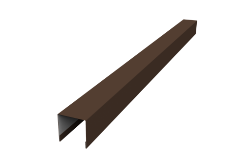 Планка вертикальная лицевая для забора жалюзи Palermo 0,45 PE RAL 8017 шоколад (1,8м)