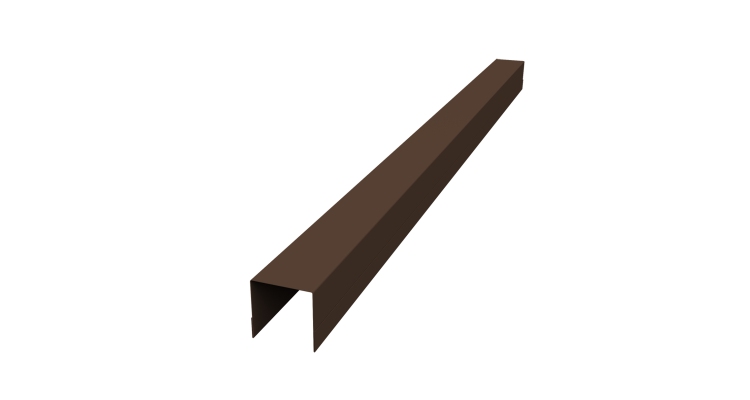 Планка вертикальная обратная Palermo 0,45 Drap-double TX RAL 8017 шоколад (2м)