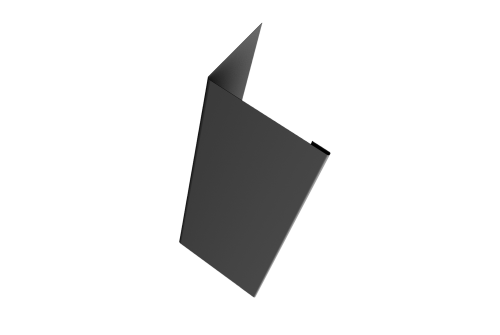 Нащельник для калиток и ворот 25х35 жалюзи Milan, Tokyo, Palermo 0,45 Drap-double TX RAL 7024 мокрый асфальт (L1,68)