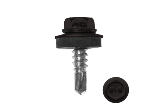 Саморез по металлу Daxmer 5,5х19 RAL 8019 (250) сверло №3